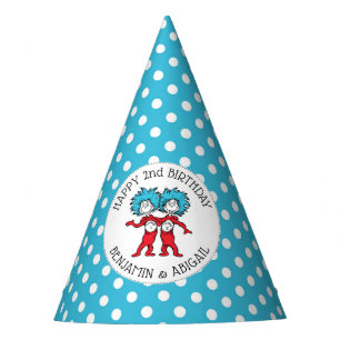 Thing 1 Thing 2 Twins Birthday Party Hat