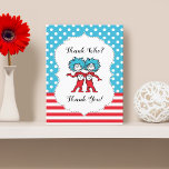 Thing 1 Thing 2 | Twins Birthday Thank You<br><div class="desc">Thank all your family and friends for coming to your Thing One Thing Two themed Birthday Party. Personalize by adding your custom thank you message.</div>