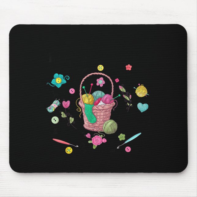 Thing I Do In My Spare Time Crochet Funny Crocheti Mouse Mat (Front)