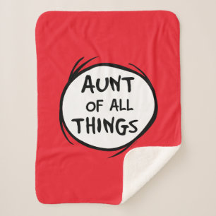 Thing One Thing Two - Aunt of all Things Sherpa Blanket