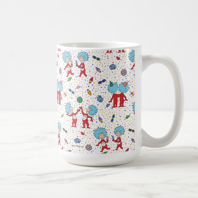 Thing One Thing Two Celebration Pattern Coffee Mug (Right)