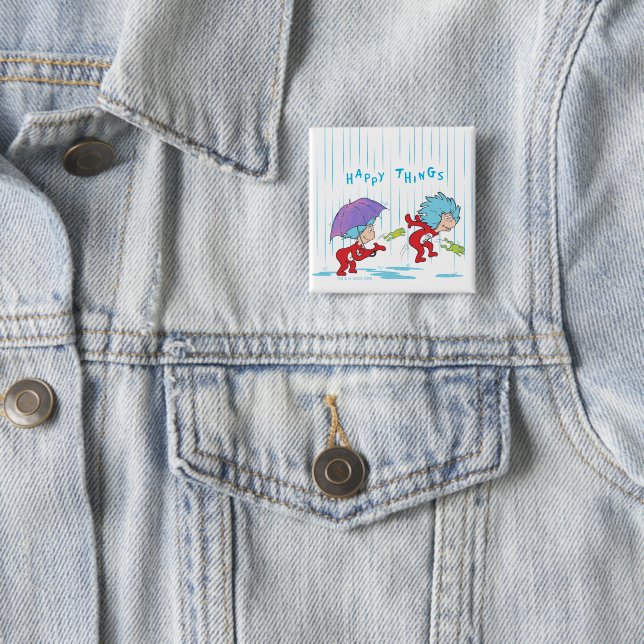 Thing One Thing Two Happy Things 15 Cm Square Badge (In Situ)