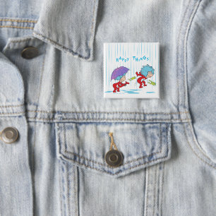 Thing One Thing Two Happy Things 15 Cm Square Badge