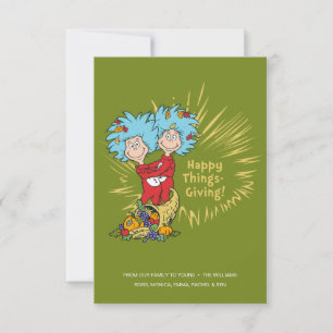 Thing One Thing Two Happy Things-Giving! Card