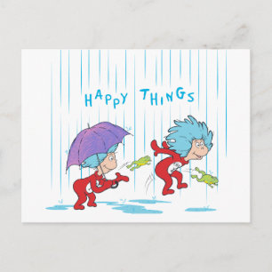 Thing One Thing Two Happy Things Postcard