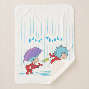 Thing One Thing Two Happy Things Sherpa Blanket