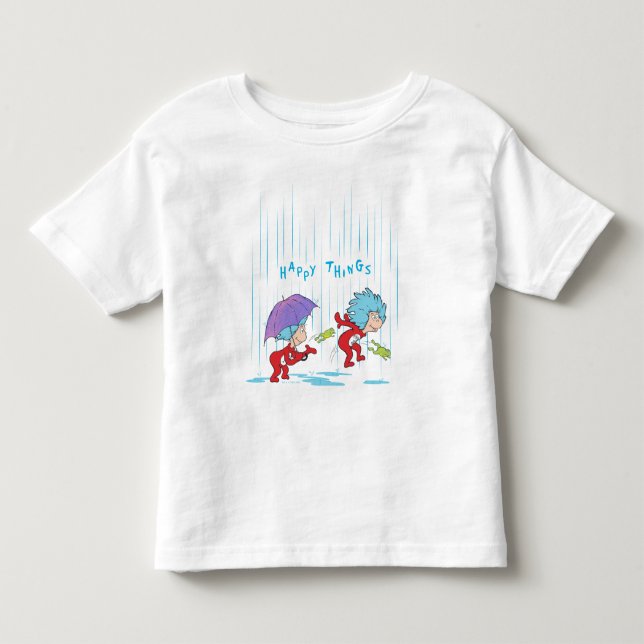 Thing One Thing Two Happy Things Toddler T-Shirt (Front)
