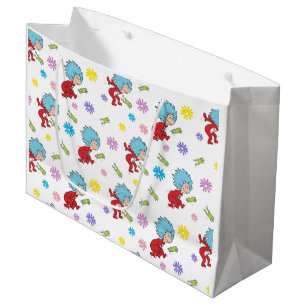 Thing One Thing Two Hoppy Frog Things Pattern Large Gift Bag