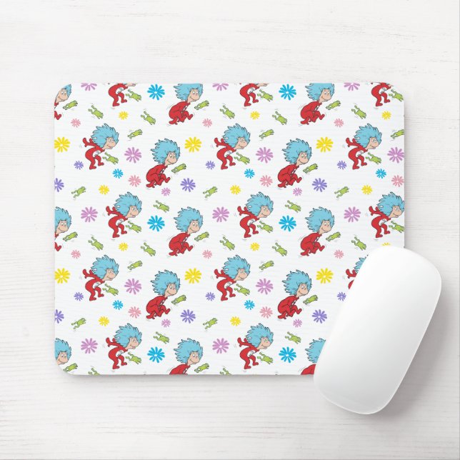 Thing One Thing Two Hoppy Frog Things Pattern Mouse Mat (With Mouse)