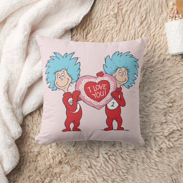 Thing One Thing Two I Love You Cushion (Blanket)