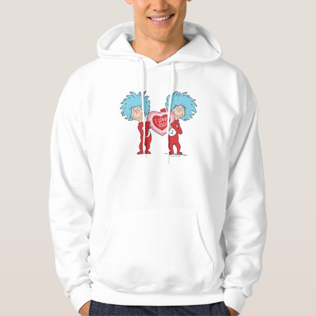 Thing One Thing Two I Love You Hoodie (Front)
