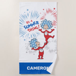 Thing One Thing Two It's A Summer Thing Beach Towel