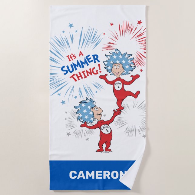 Thing One Thing Two It's A Summer Thing Beach Towel (Front)