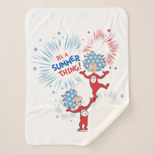 Thing One Thing Two It's A Summer Thing Sherpa Blanket