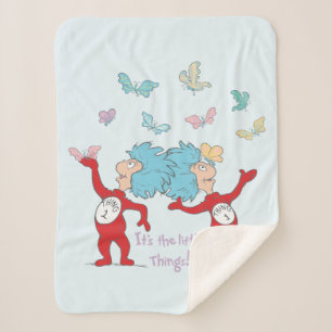 Thing One Thing Two It's The Little Things! Sherpa Blanket