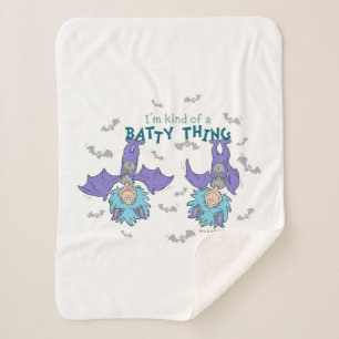 Thing One Thing Two Kind of a Batty Thing Sherpa Blanket