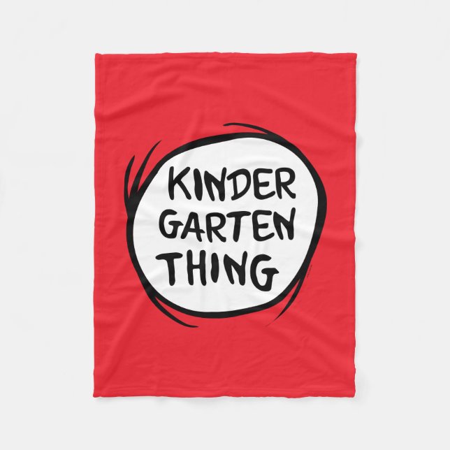 Thing One Thing Two - Kindergarten Thing Fleece Blanket (Front)