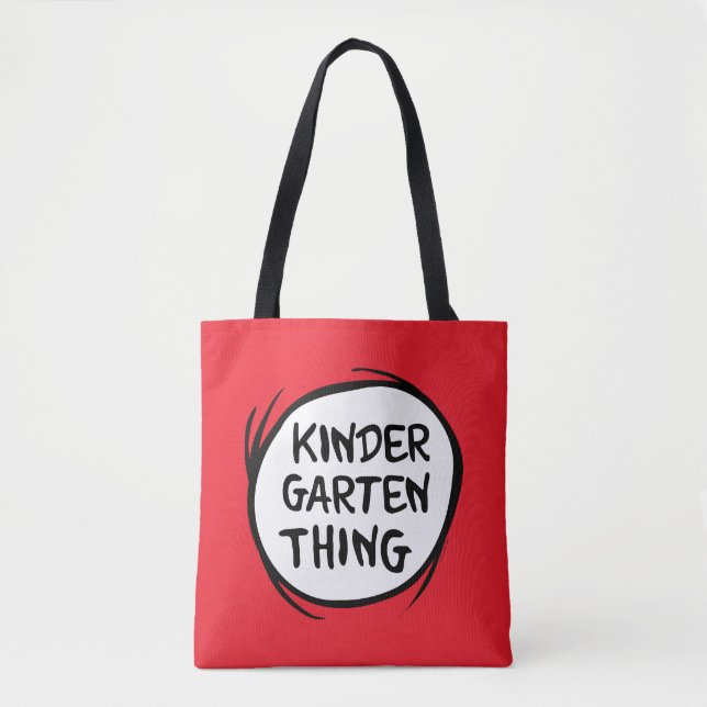 Thing One Thing Two - Kindergarten Thing Tote Bag (Front)
