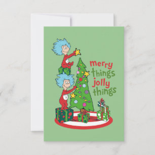Thing One Thing Two Merry Things Jolly Things Card
