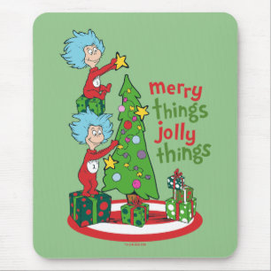 Thing One Thing Two Merry Things Jolly Things Mouse Mat
