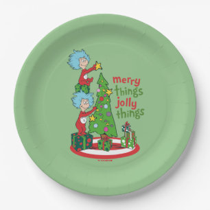 Thing One Thing Two Merry Things Jolly Things Paper Plate