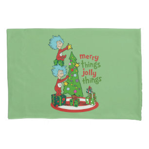 Thing One Thing Two Merry Things Jolly Things Pillowcase
