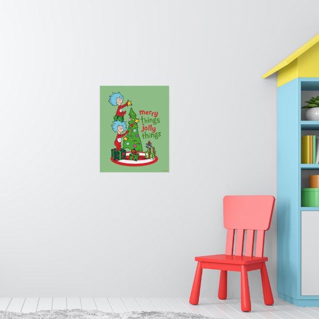 Thing One Thing Two Merry Things Jolly Things Poster (Nursery 1)