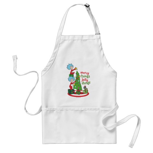 Thing One Thing Two Merry Things Jolly Things Standard Apron (Front)