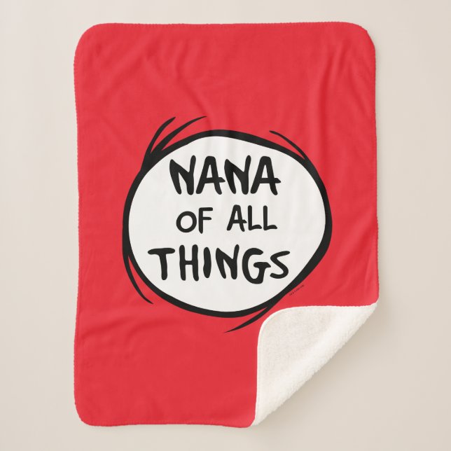 Thing One Thing Two - Nana of all Things Sherpa Blanket (Front)