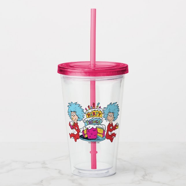 Thing One Thing Two Party Things Acrylic Tumbler (Front)