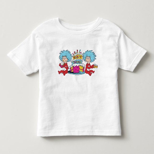 Thing One Thing Two Party Things Toddler T-Shirt (Front)