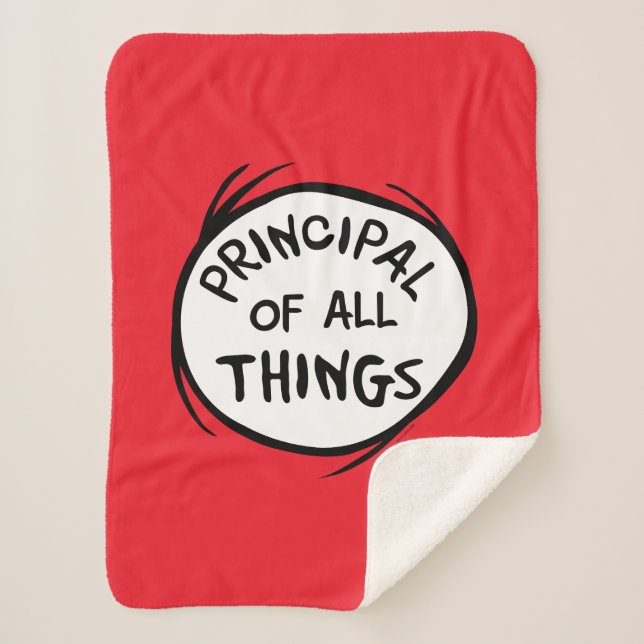 Thing One Thing Two - Principal of all Things Sherpa Blanket (Front)