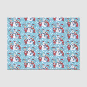 Thing One Thing Two Snowman Pattern Tissue Paper