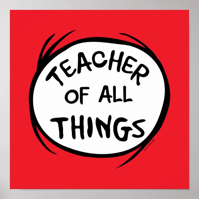 Thing One Thing Two - Teacher of all Things Poster (Front)