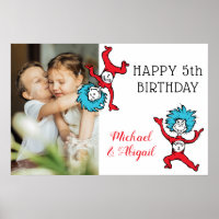 Thing One Thing Two Twins Birthday Add Your Photo