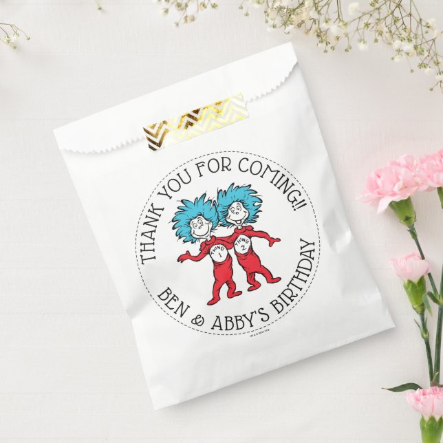 Thing One Thing Two | Twins Birthday Favour Favour Bags (Sealed)