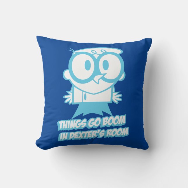 Things Go Boom In Dexter's Room Cushion (Front)