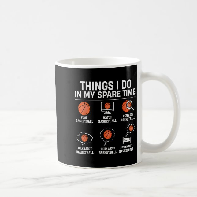 Things I Do In My Spare Time - Basketball Player L Coffee Mug (Right)