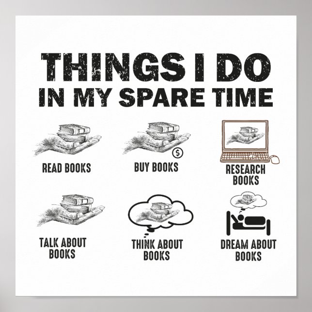 Things I Do In My Spare Time Books Poster (Front)