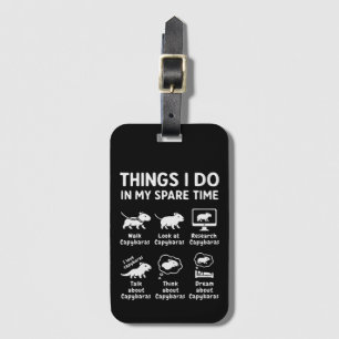 Things I Do In My Spare Time Capybara Funny Luggage Tag