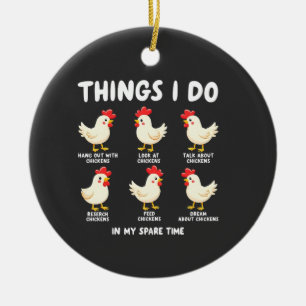 Things I Do in My Spare Time Chicken Farming Ceramic Tree Decoration