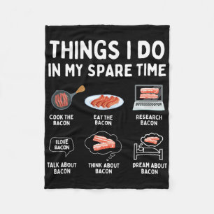 Things I Do In My Spare Time - Con Lover Bbq Pork  Fleece Blanket
