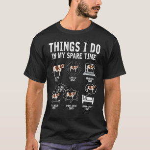 Things I Do In My Spare Time Cow Lover Farmer Cows T-Shirt