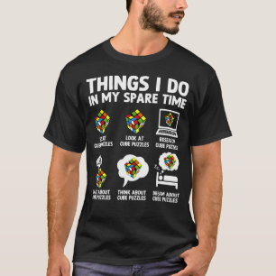 Things I Do In My Spare Time Cube Puzzle Speed Cub T-Shirt