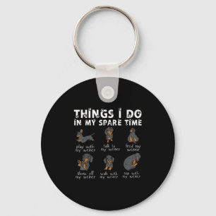 Things I Do In My Spare Time Dachshund Cute Weiner Key Ring