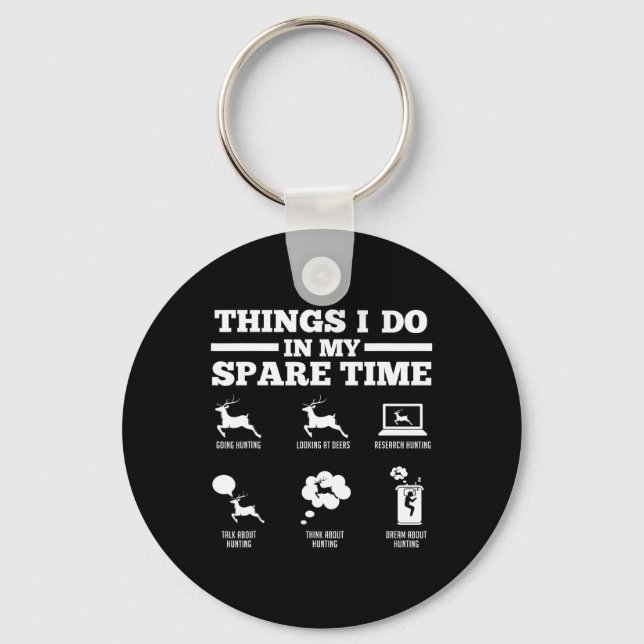 Things I Do In My Spare Time Deers  Key Ring (Front)