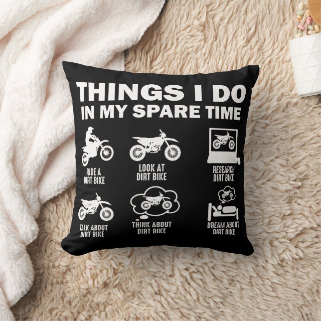 Things I Do In My Spare Time Dirt Bike Motocross Cushion (Blanket)