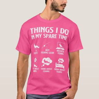 Things I Do In My Spare Time Fishing Boys Men Bass T-Shirt