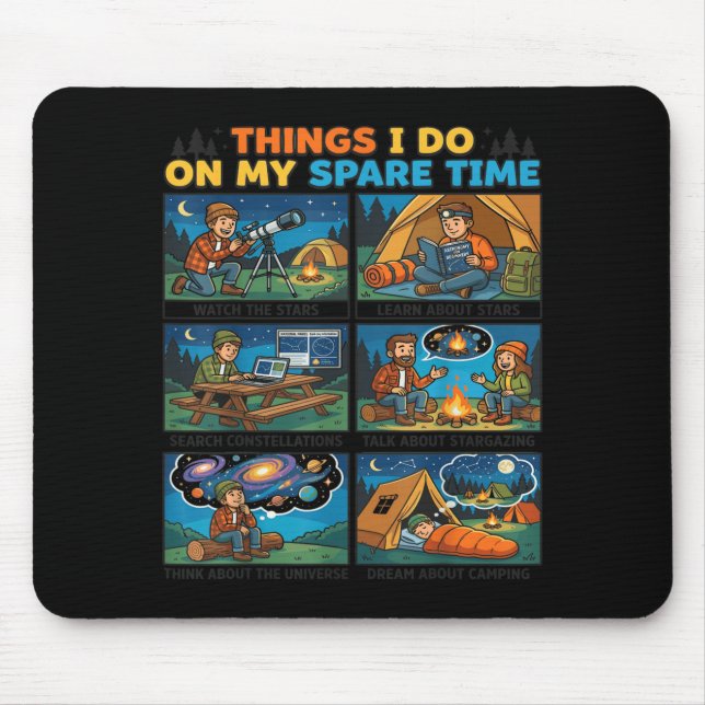 Things I Do in My Spare Time Funny Camping RV Mouse Mat (Front)