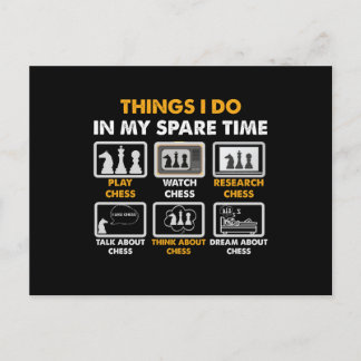 Things I Do In My Spare Time Funny Chess Player  Postcard